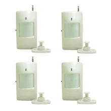 ( 4 Pieces)Adjustable code Wireless PIR sensor with jumper 2262 chip 433 MHz using 9V battery indoor Motion Alarm GSM system