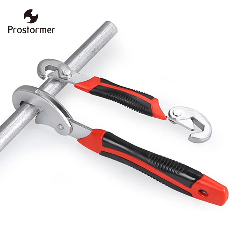 

Prostormer 2pcs/set Adjustable Wrench Multi-function Universal Quick Snap Grip Wrench Socket Head Spanner For Nuts and Bolts