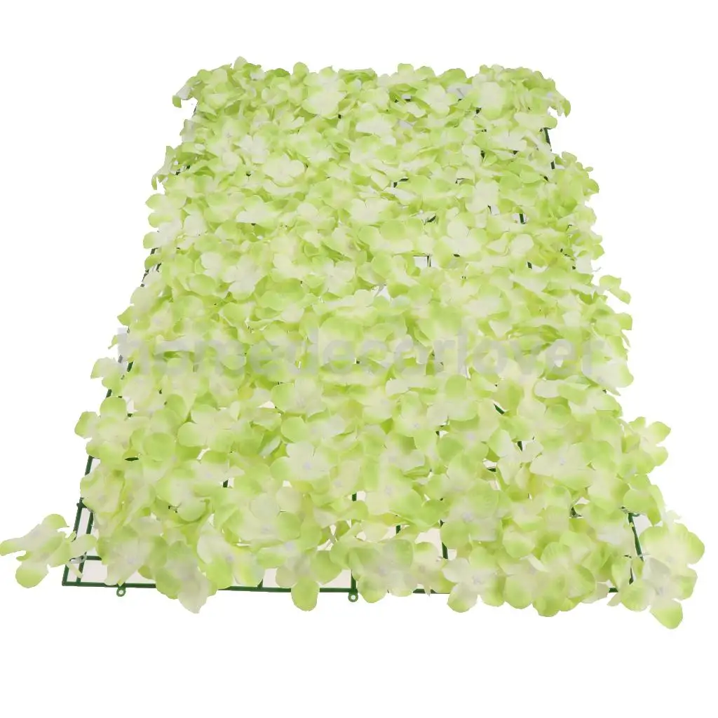 Upscale Artificial Flower Wall Panel Hydrangea Floral Carpet for Wedding Home Garden Shop Store Decoration
