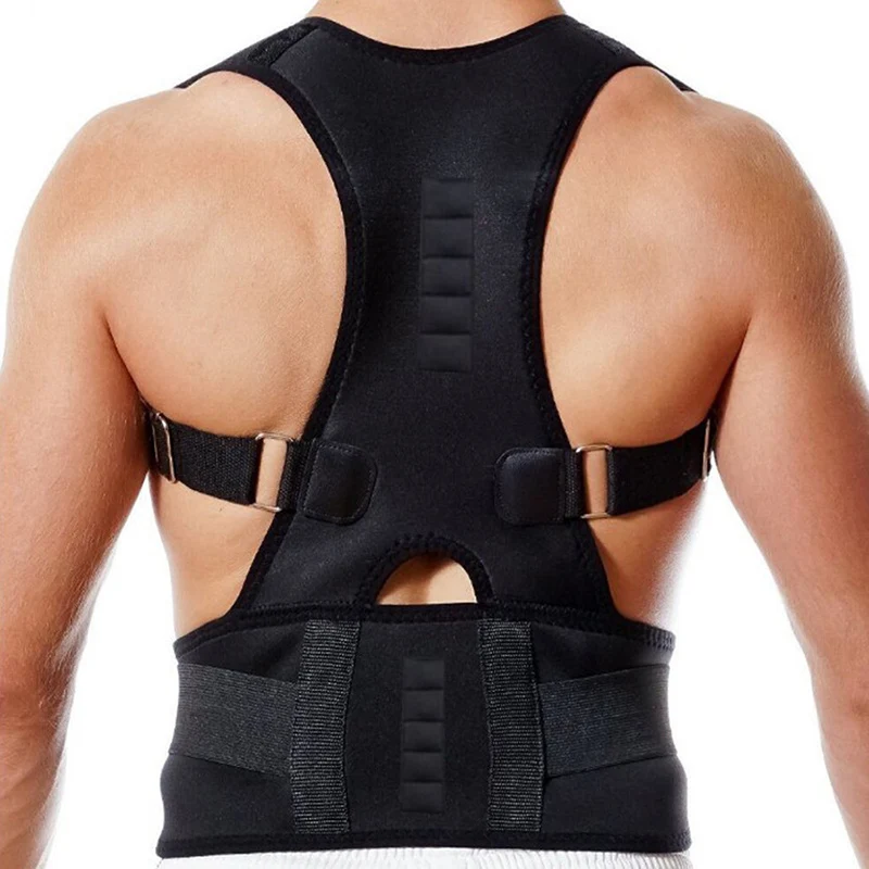 Tom's Hug Adjust Magnetic Shoulder Back Support Belt Therapy Posture Corrector Beige Man and Women Shoulder Posture Belt