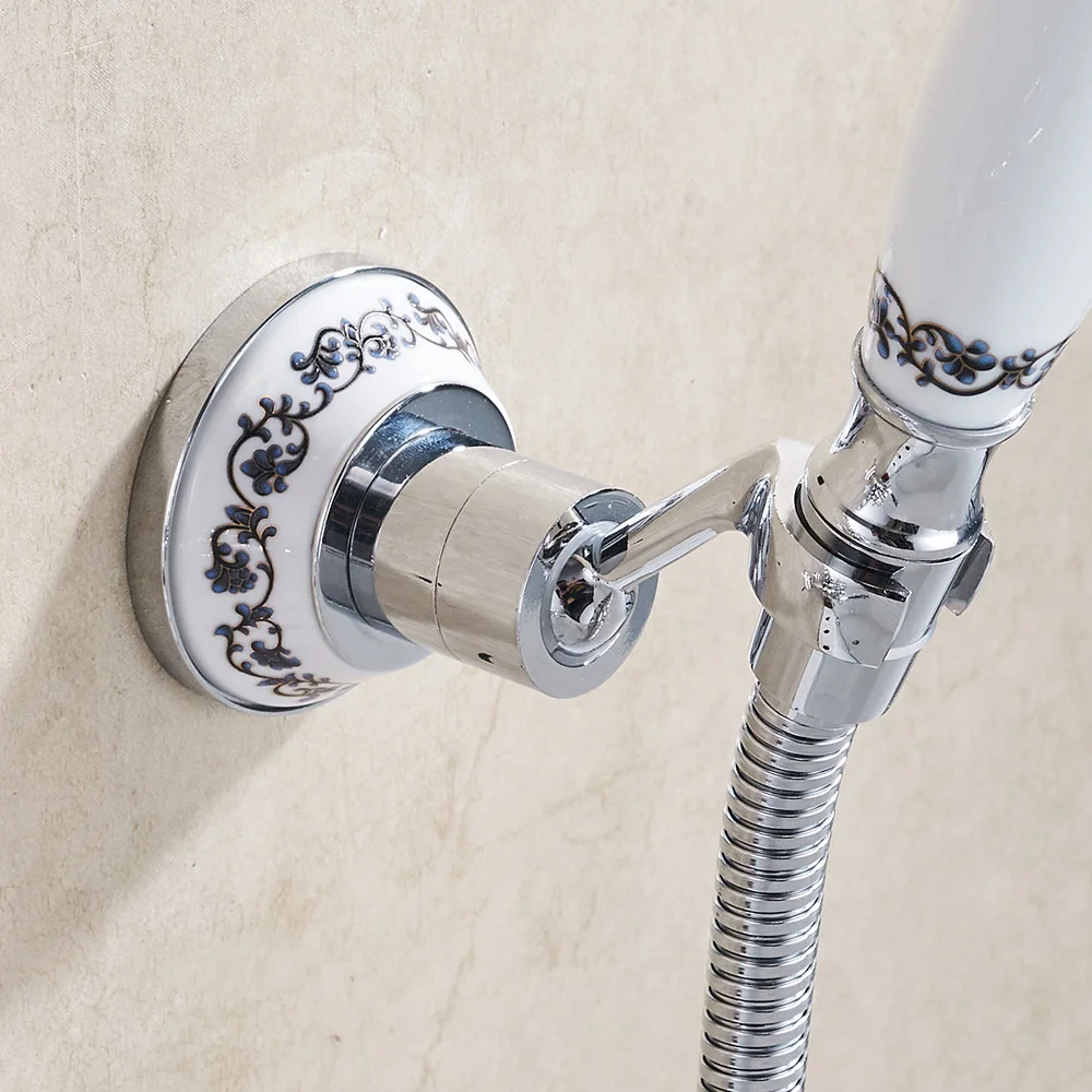 Монтажный кронштейн для душа черный латунный поворотный ручной держатель для душевой головки стойка для ванной части Аксессуары для ванной HJ-0536R