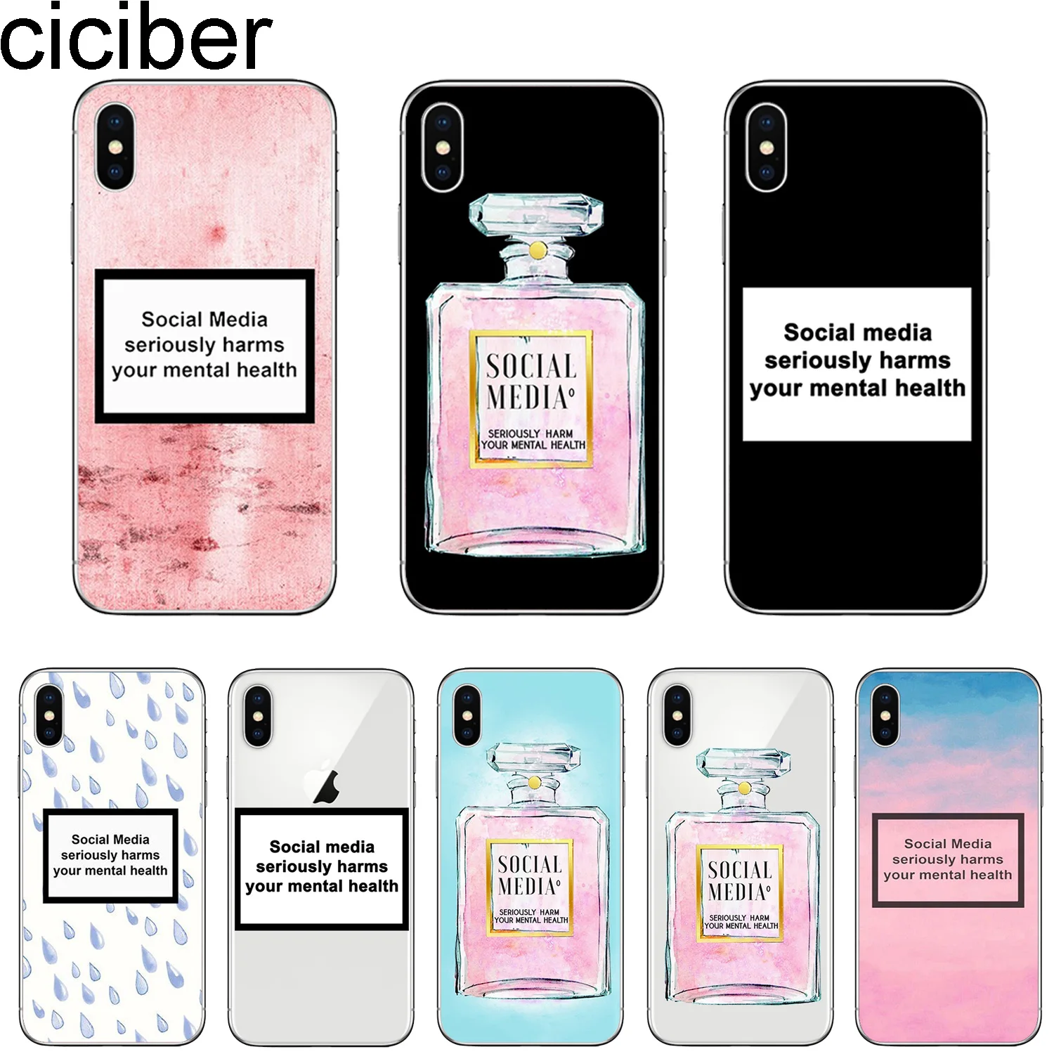 Ciciber для iPhone 11 Pro Max 7 8 6 6S Plus 5S SE чехол телефона iphone X XR XS социальные сети вредит