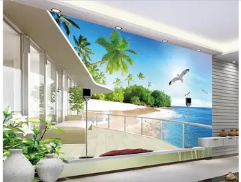 

3d wallpaper custom photo non-woven mural European seaside villa landscape decoration painting room 3d wall murals wallpaper