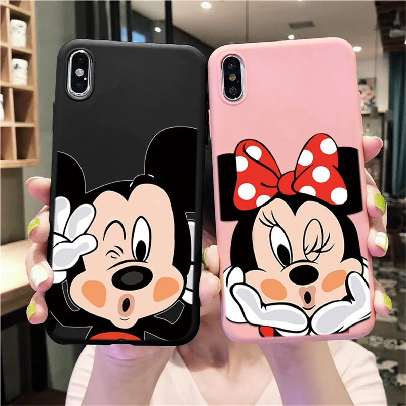 

Cartoon Couple Phone Cases For iPhone 7 8 6 S 6S Plus XS Max Soft TPU Silicone Funda For iPhone 10 X XR 5 5S SE Matte Back Cover