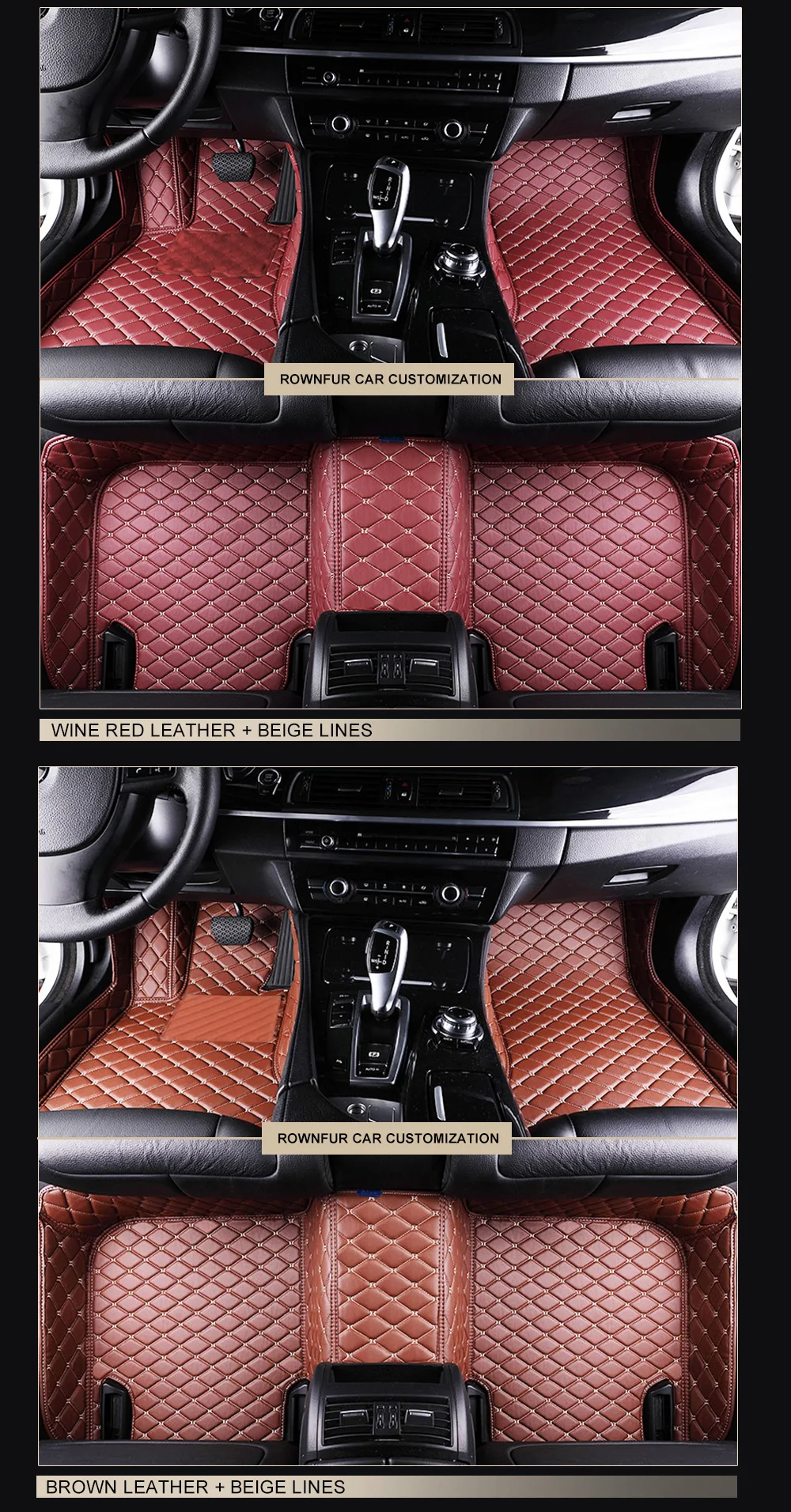 Коврики в машину Коврики для авто автотовары аксессуары для авто 3D коврик из эко-кожи в салон автомобиля для Mitsubishi Lancer 2007- X полный комплект на весь салон автомобиля, 6 различных цветов на ваш вкус