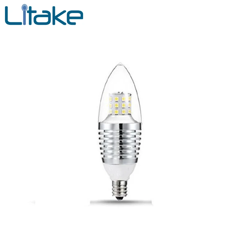 Litake светодиодный E12 канделябр лампа 7 Вт теплый белый Bulb110V светильник без