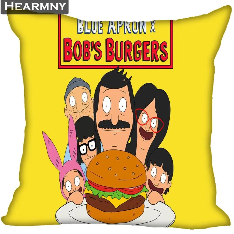 Новое поступление Bobs Burgers наволочка для спальни для дома или офиса, декоративные наволочки квадратная Подушка на молнии чехлы атласные мягкие не выцветают - Цвет: 17