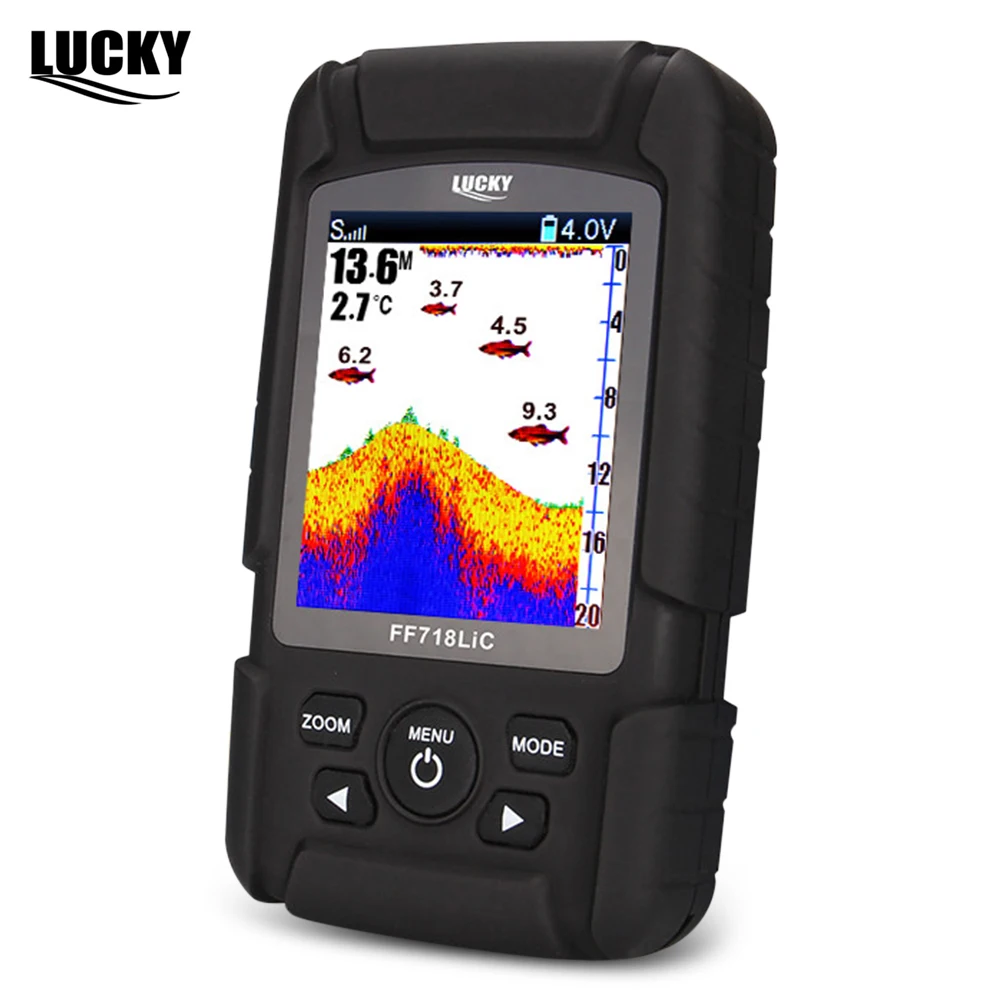 

LUCKY FF718LiC Portable Waterproof Fish Finder 100m Depth Fishfinder Sonar Transducer 2-In-1 Wired & Wireless Sensor Detector
