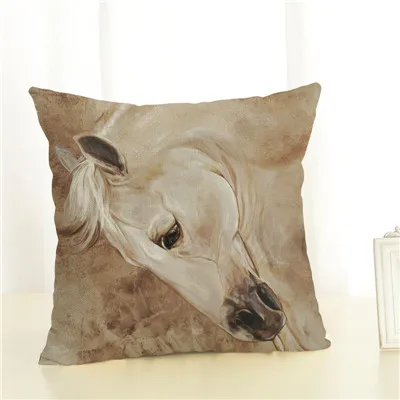 Новое поступление, креативная модная подушка с лошадью, наволочка для подушки, декоративная наволочка с рисунком, Cojines Almofada - Цвет: 5