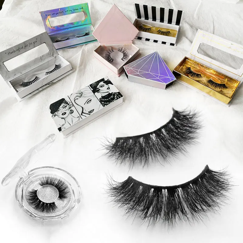

iflovedekd False Eyelashes 3D Luxury Mink Lashe Private Label Mink Eye Lashes Handmade Reusable Natural Eyelashes Popular