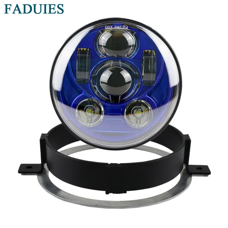Honda VTX 5 34 LED Chrome Headlight Kit with Bracket and Hardware - Plug and Play - Daymaker (5) 3