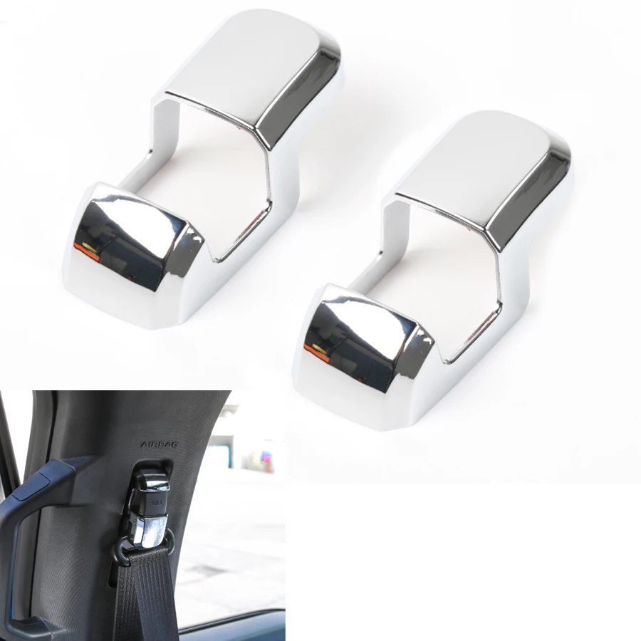 

YAQUICKA 2Pcs/set Car Interior Seat Safety Belt Strip Buckle Cover Trim Styling Sticker For Ford F150 2015+ ABS