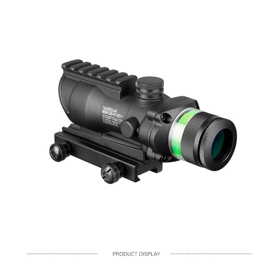 Охотничий Прицел ACOG 4X32 Rail оптика красный зеленый Dot Cross IlluminatedGlass Etched сетка тактический оптический прицел