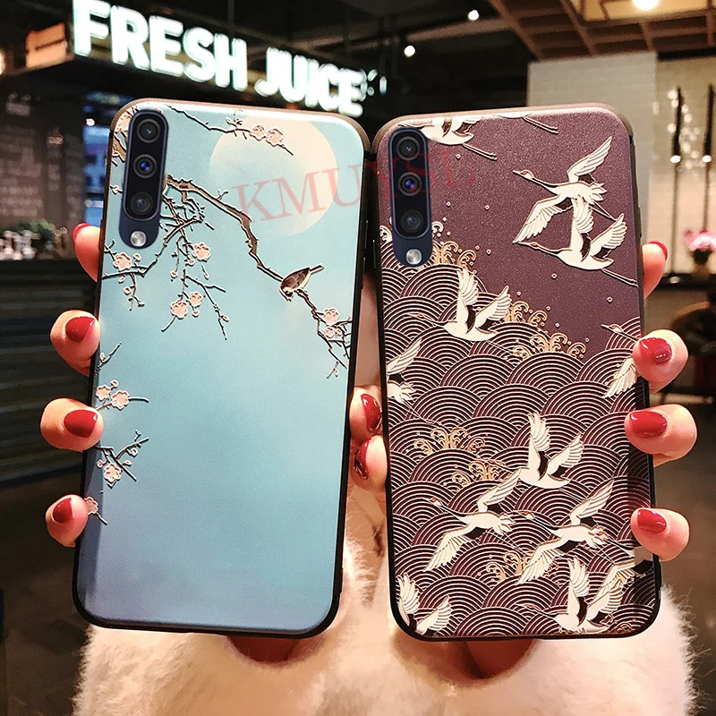 Чехол s для samsung A50 3D роза цветок картина Coque для samsung Galaxy A70 A40 A30 A20 A10 M10 M20 A7 чехол для телефона