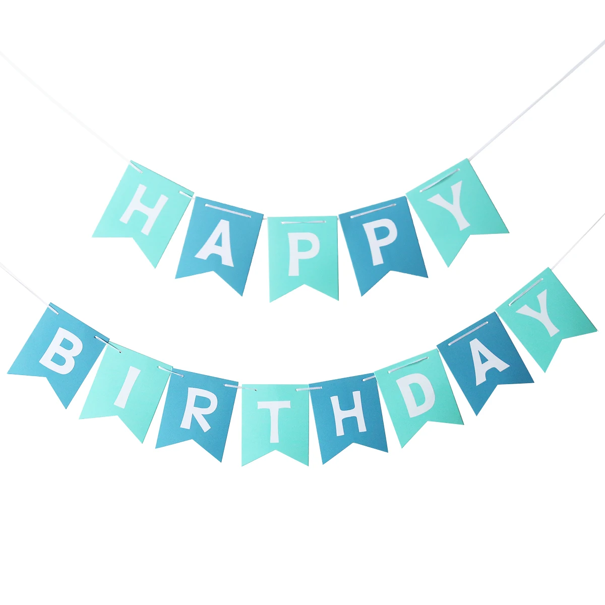 blue happy birthday banner