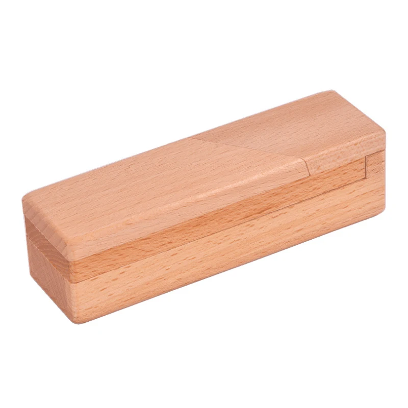 Himine Wooden Magic Mysterious Box Secret Opening Puzzle Box Gift Box Red+Wood