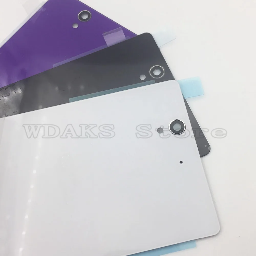 Задняя Стекло Крышка батарейного отсека для sony xperia Z L36H L36 L36i C6603 C6602 задняя панель