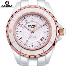 Luxury Top Brand CASIMA Womens Bracelet Watches Calendar Luminous Waterproof Ceramic Girls Quartz Wristwatch Casual Women
