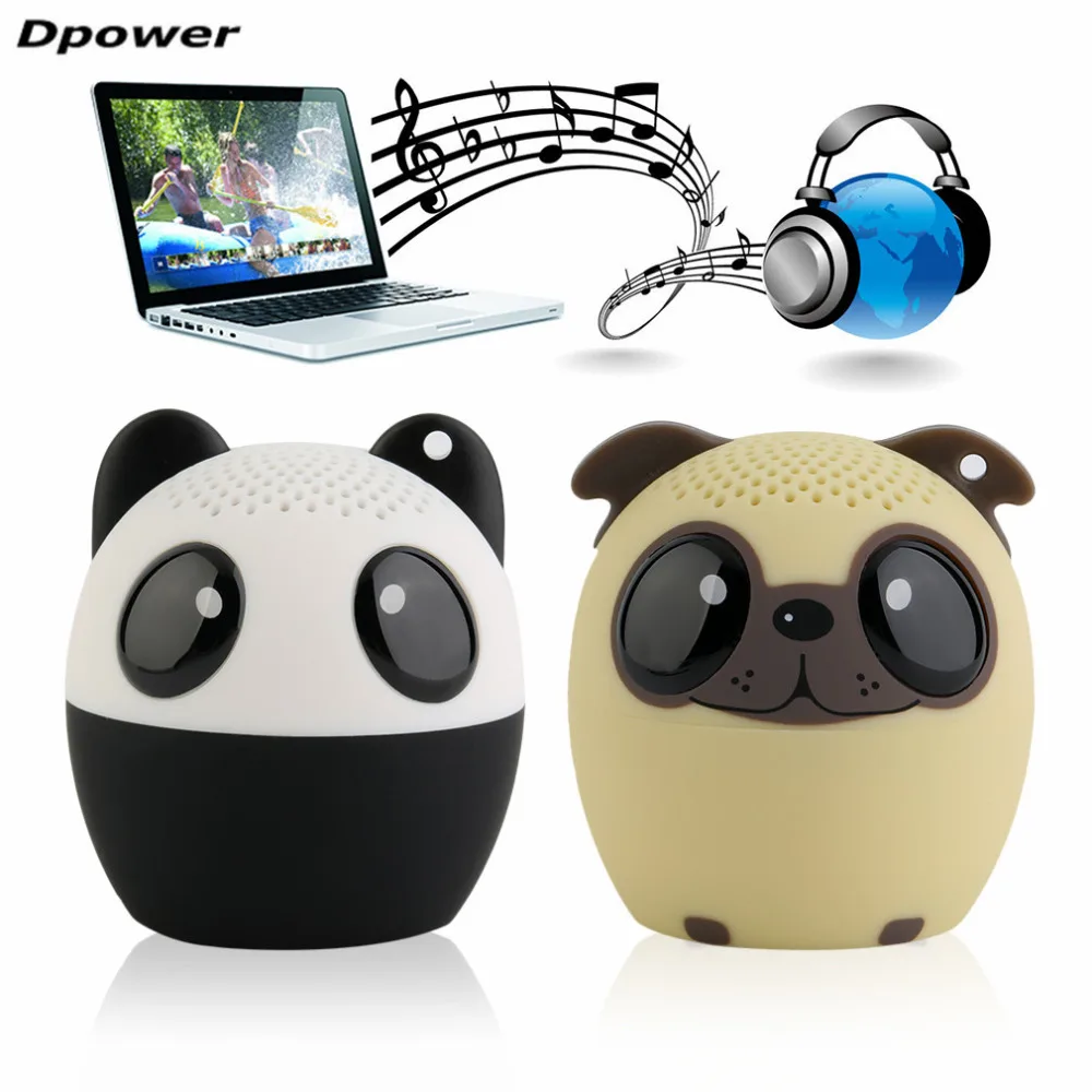 Dpower USB Mini Portable Cute Animal Wireless Bluetooth Speaker Panda Dog Shape Audio Player VTB-BM6 TF Card for Computer Mobile audio-player : image Dpower USB Mini Portable Cute Animal Wireless Bluetooth Speaker Panda Dog Shape Audio Player VTB-BM6 TF Card for Computer Mobile audio-player