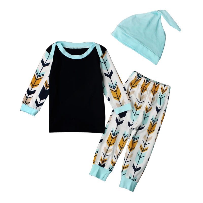 

Baby Boy Clothes Cotton Bebe Children Clothing Sets Cap+Long Sleeve Top+Pants Newborn Outfit roupas bebes meninos DS40