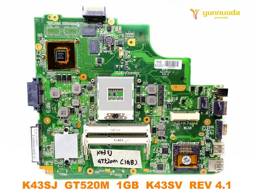 Оригинальная материнская плата для ноутбука ASUS K43SJ K43SV K43SJ GT520M 1 GB K43SV REV 4,1 протестирована хорошая бесплатная доставка