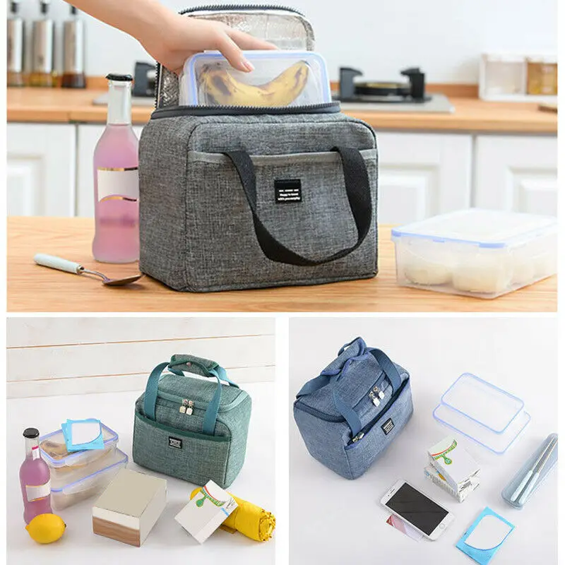 

2019 1PCS Lunch Box Bag Oxford Cloth Portable Insulated Thermal Cooler Travel Work School Picnic Food Storage Bags