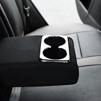 

1Pc ABS Chrome Interior Rear Seat Water Cup Holder Cover Trim Decoration Frame Fits For KIA Sportage 2014 2015 Car Styling Stick