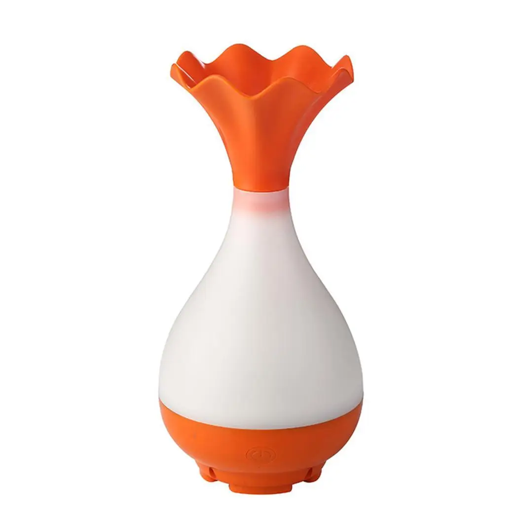 

95ml Ultrasonic Air Humidifier Aroma Essential Oil Diffuser Mini Humidifier Mist Fogger Maker LED Night Light Vase Shape