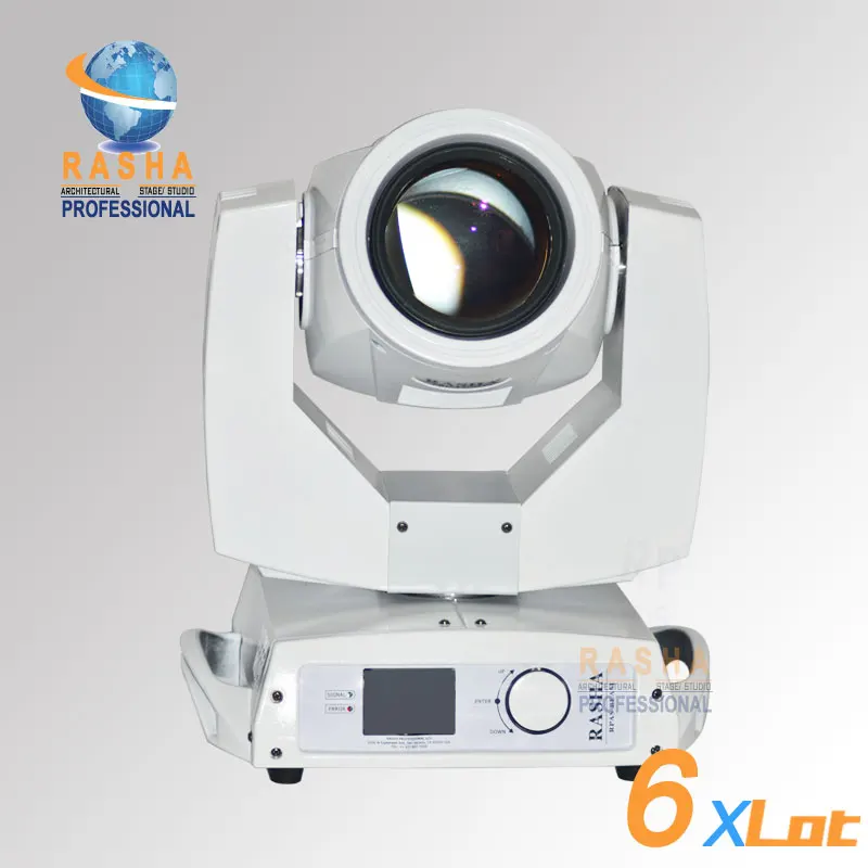 

6X Rasha RPAS 200W Moving Head Beam Light 5R Sharpy Moving Head Beam Light With Touch Screen 14 GOBOS+WHITE DMX Stage Light