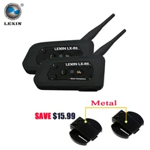2017 2PCS Lexin R6 1200M Motorcycle Bluetooth Helmet Headsets font b Intercom b font for 6