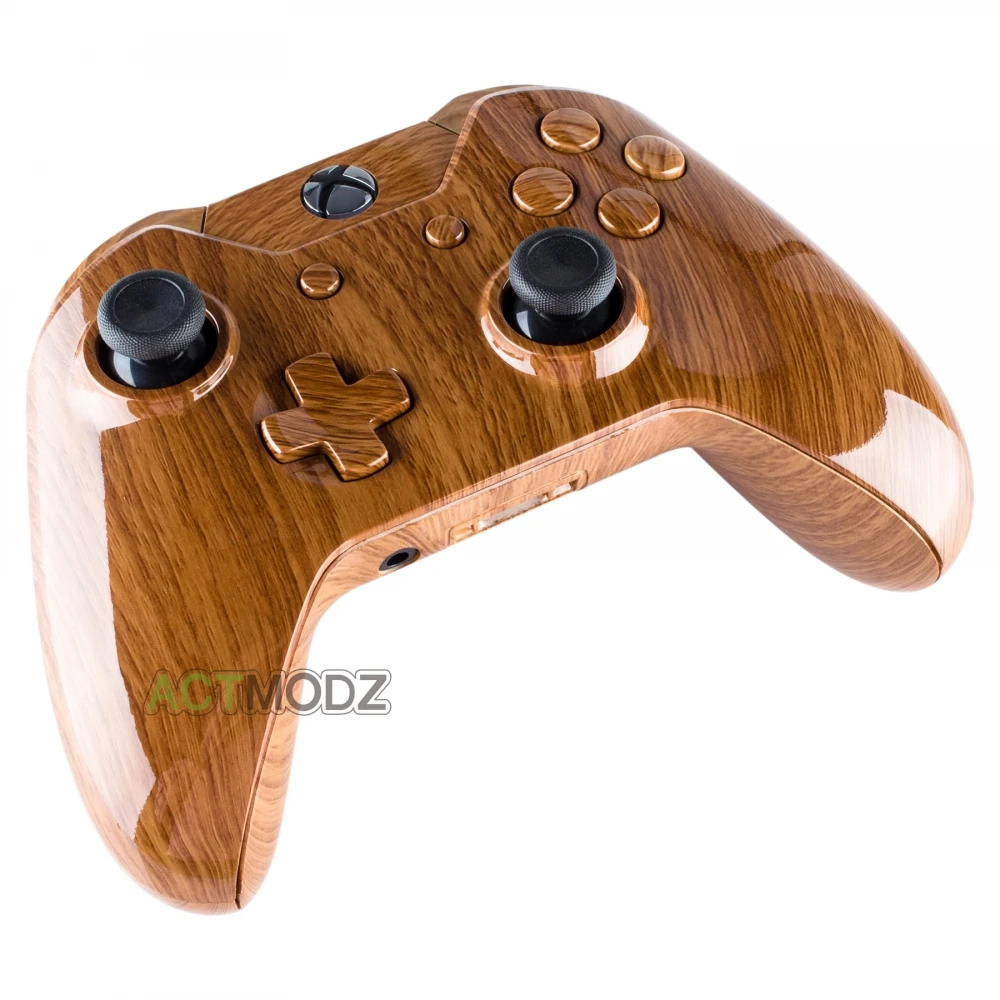 Деревянный дизайн полный набор оболочки ремонта кнопок комплект для Xbox One беспроводной контроллер# NXOS005