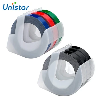 

Unistar 6 rolls 3D Printer Tape compatible with DYMO Embossing Plastic Ribbon 9mm*3m Combo Set 520102 520106 520109 Label Makers
