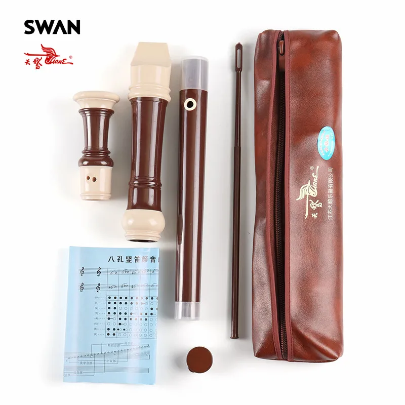 

Swan SW8A-24B Soprano Clarinet High Pitch Flute Recorders Woodwind Instruments Musical Instrument Professional Mouth Organ