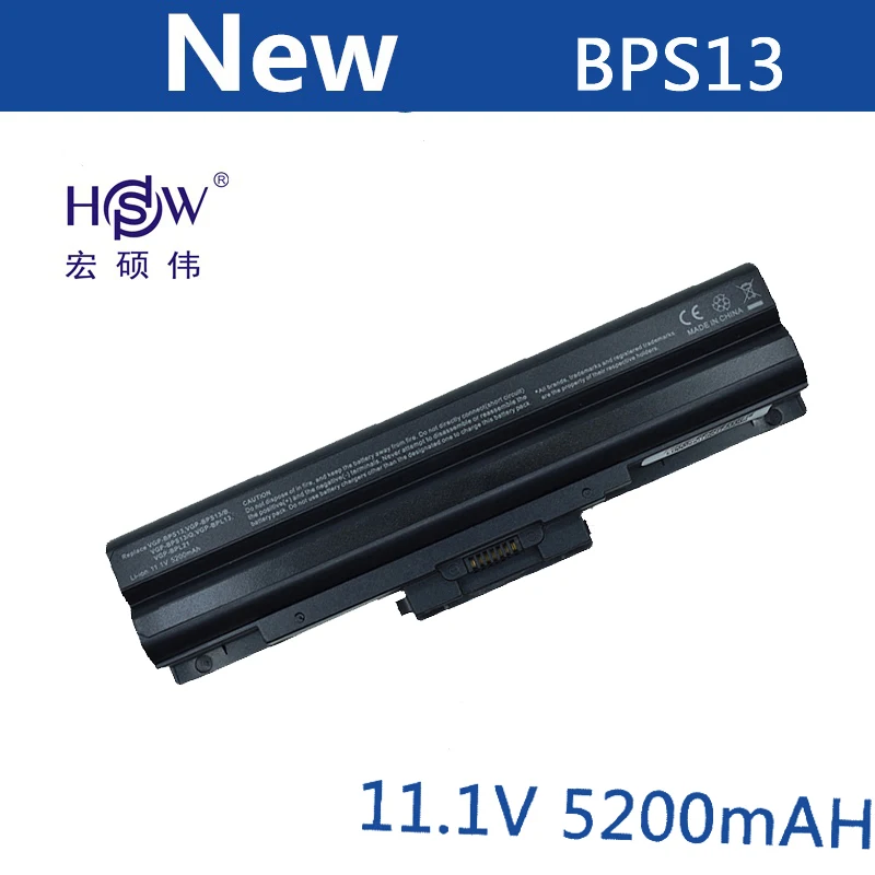 

HSW Laptop Battery for SONY VGP-BPS13 VGP-BPS13A/B BPS13B/Q BSP13/S BPS13B BPL13 VGN-SR13 SR28 battery TX36C VGN-AW19 battery