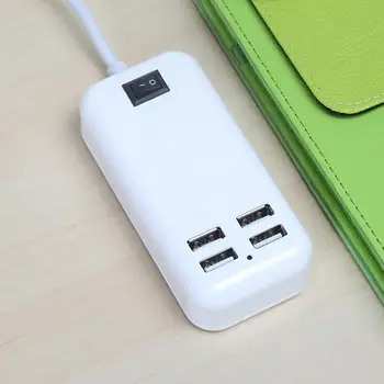 

4-Outlet/ 6-Outlet Power Travel Adapter Strip with Switch USB Wall Socket Cell Phone Desktop Charging Dock