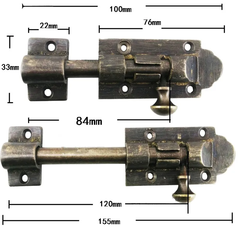 Brass Door Bolts,High Quality Antique Vintage Style Chinese Style