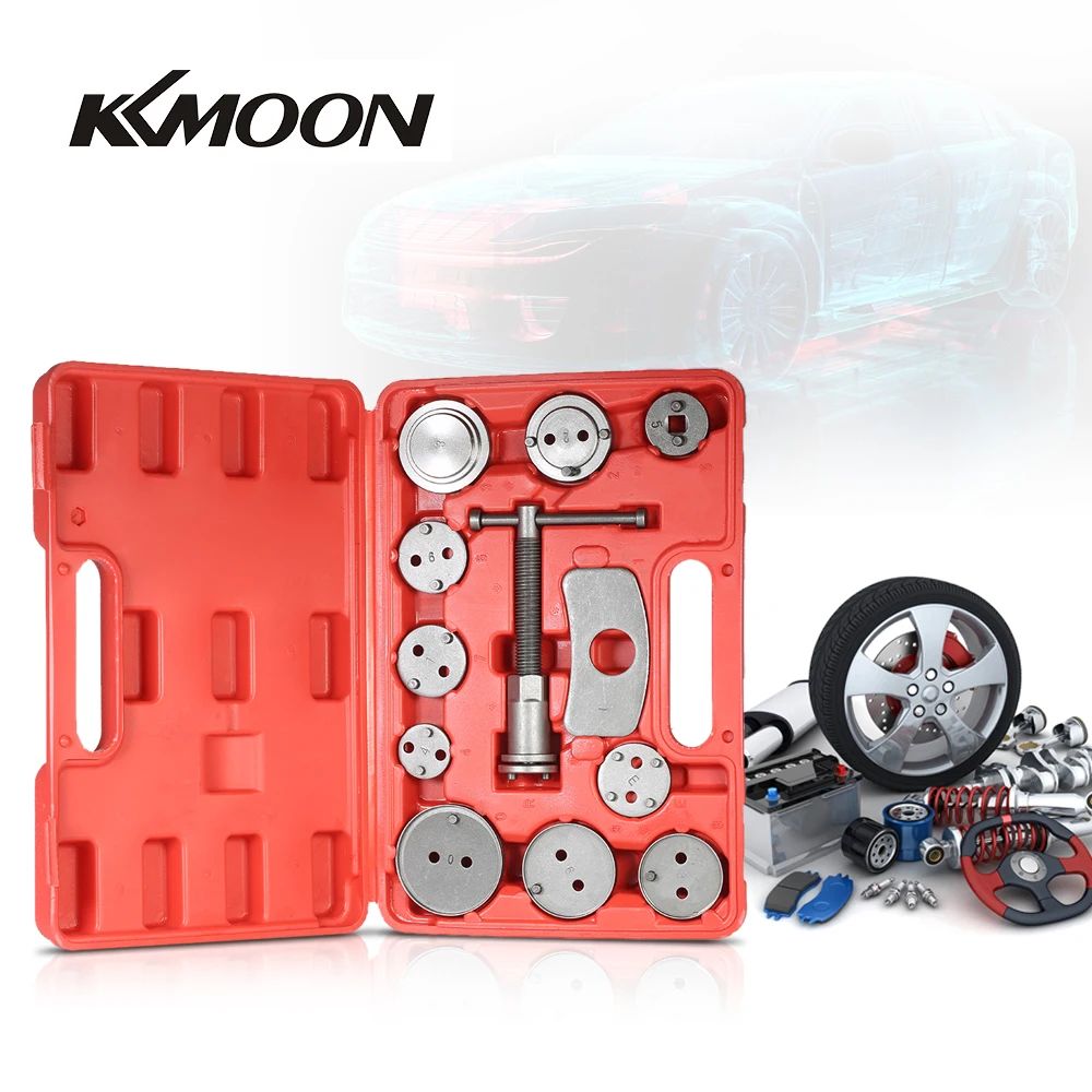 

12pcs Auto Universal Disc Brake Caliper Car Wind Back Pad Piston Compressor Automobile Garage Repair Tool Kit Set with Case