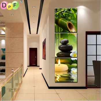 

Diy diamond painting full square diamond embroidery multigang figure decorative painting bamboo stone flower