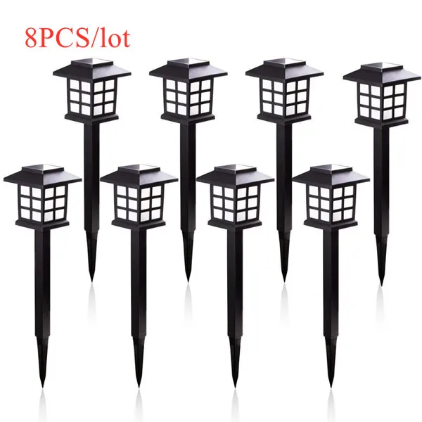 2/4/6/8pcs Led Solar Pathway Lights Waterproof Outdoor Solar Lamp for Garden/Landscape/Yard/Patio/Driveway/Walkway Lighting 8pcs