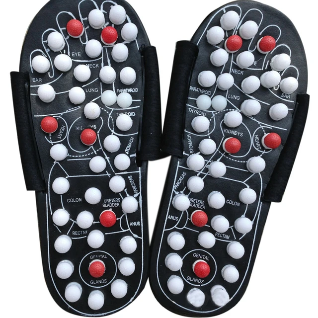 1pair New Arrival Shoe Sandal Reflex Massage Slippers Acupuncture Foot  Healthy Massager Shoe Ball Barbed - Foot Massage Instrument - AliExpress