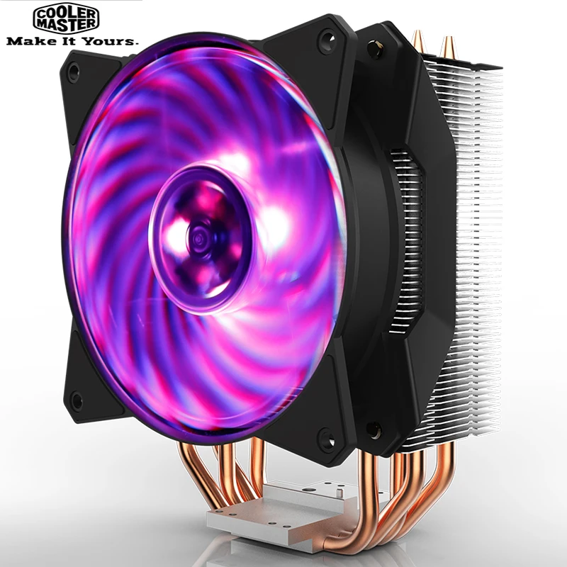 Cooler Master T410P 4 heatpipe CPU Cooler for LGA 2011 1156 AMD AM4 AM3 Quiet 12cm RGB 4pin PWM fan PC CPU cooling radiator fan