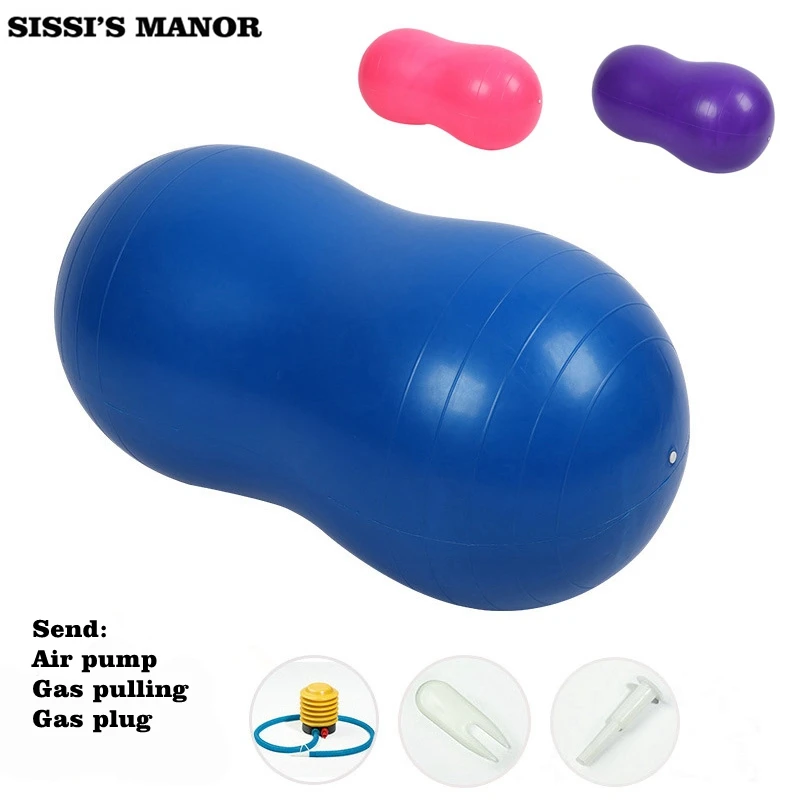 

SISSI'S MANOR New Durable Explosion-proof Gym Fitness Stability Exercise Pink Purple blue Peanut Ball Aerobic Yoga Ball