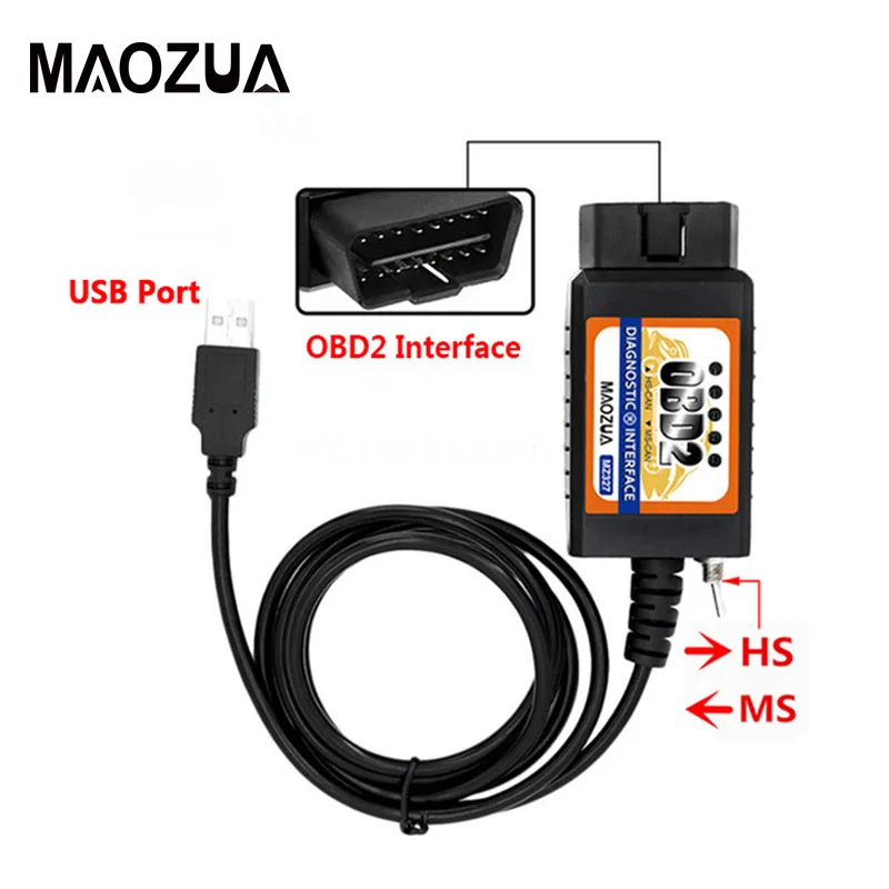 Автомобильный диагностический инструмент lici8f25k80 ELM327 USB V1.5 MZ327 ELM 327 OBD2 CAN и для MS J2534