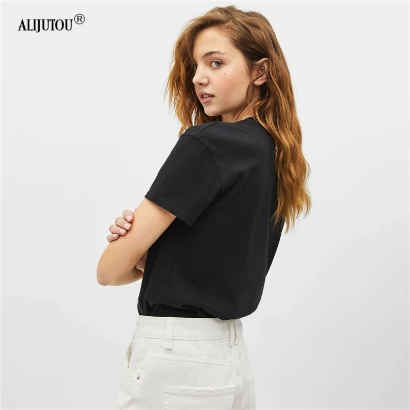 Mickey Mouse Print Short Sleeve T Shirt Women Zaraing Fashion Casual animal Black Crew Neck Tshirt Femme Graphic Tees Clothes
