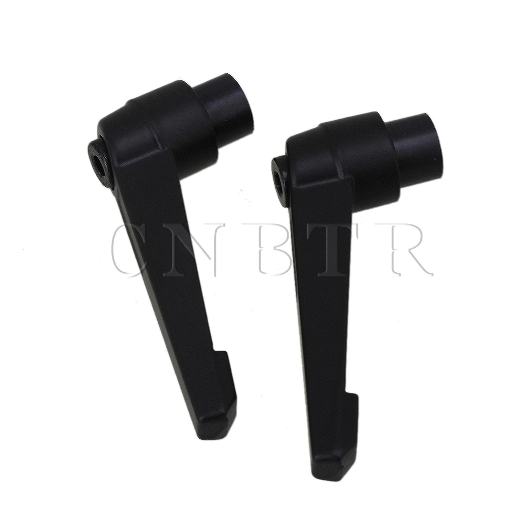 

CNBTR 2pcs Machinery M8 Female Thread Adjustable Handle Metal Knob Lever Black