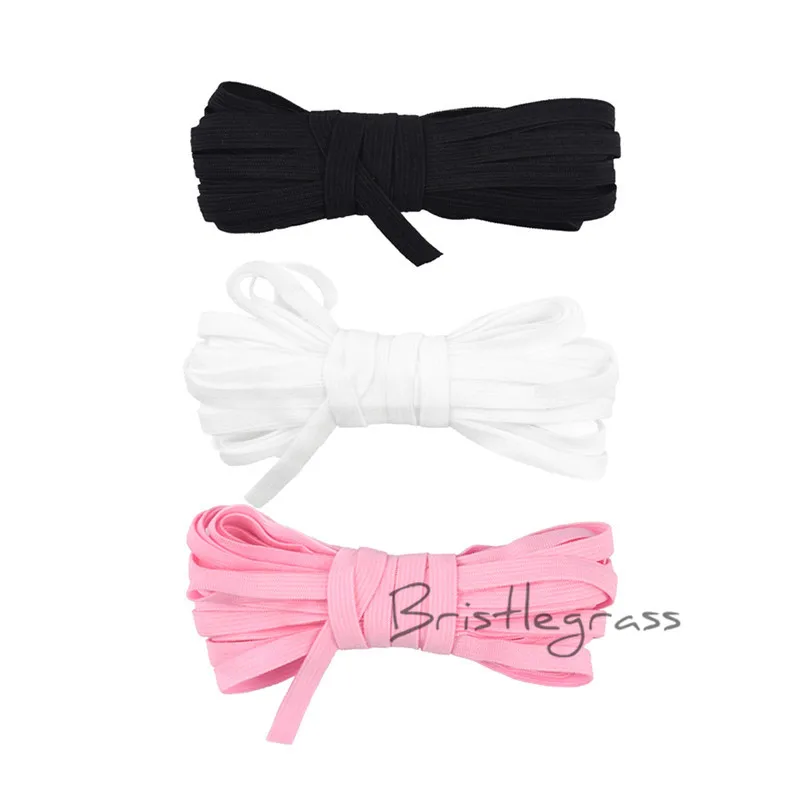 

BRISTLEGRASS Wholesale 100 Yard by Roll 1/4" 6mm Solid Skinny Elastics Spandex Band Kid Hairband Headband Trim DIY Sewing Notion
