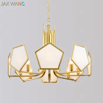 

Modern design led pendant light Square Acryl Villa model room creative pendant lamp living room bedroom restaurant hanging lamp