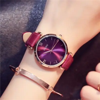 

2018 Top Brand montre femme Ladies Fashion Quartz Watch Women Leather Casual Dress Women's Watches Rose Gold Crystal reloj mujer