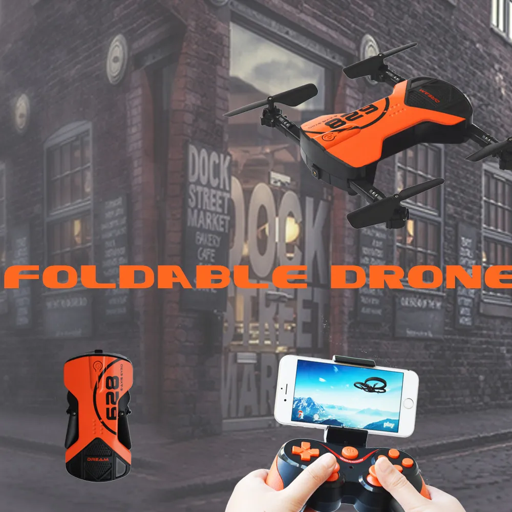 Buy Cheap Portable Mini Foldable Drone Pocket Rc Quadcopter With Wifi Real Time Transmission Camera Airpressure Mode One key Take off