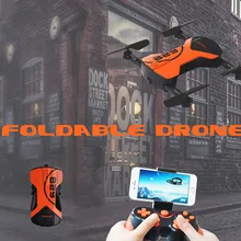 Portable Mini Foldable Drone Pocket Rc Quadcopter With Wifi Real Time Transmission Camera Airpressure Mode One key Take off